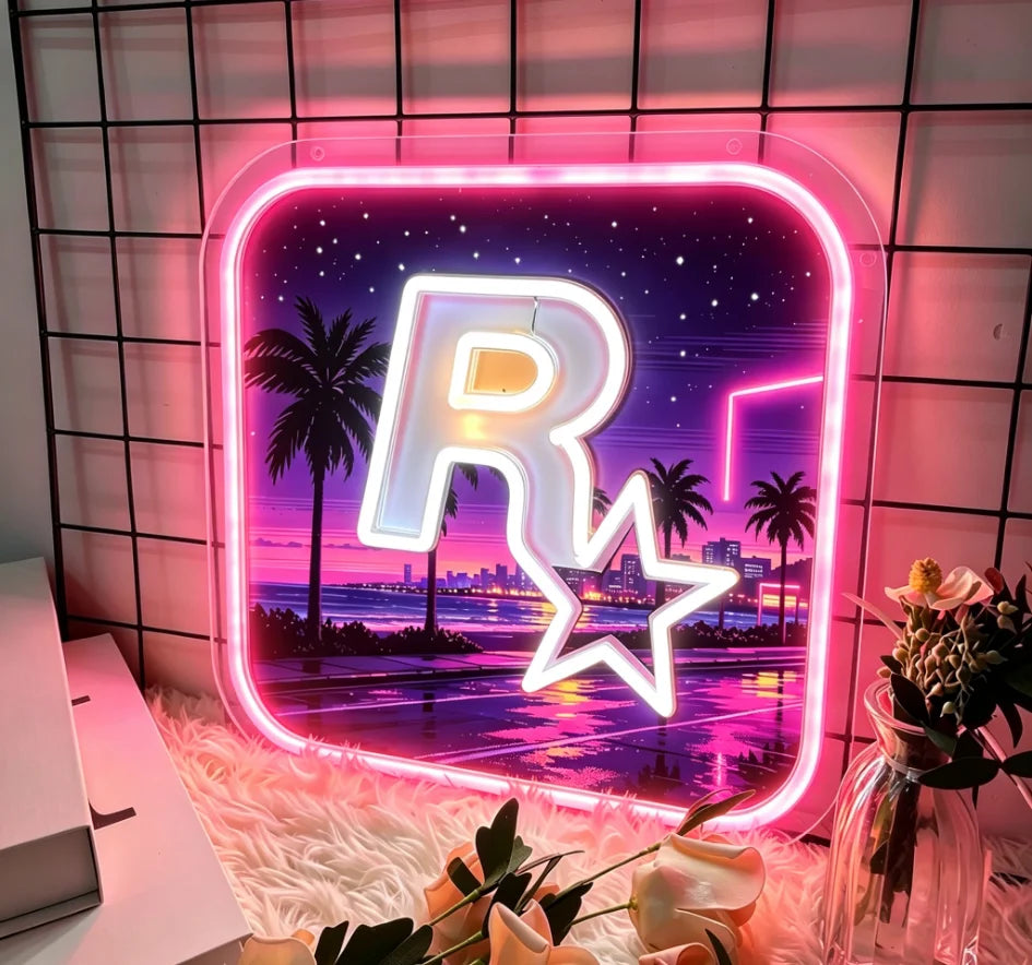GTA Vice City Neon Gaming Sign LED